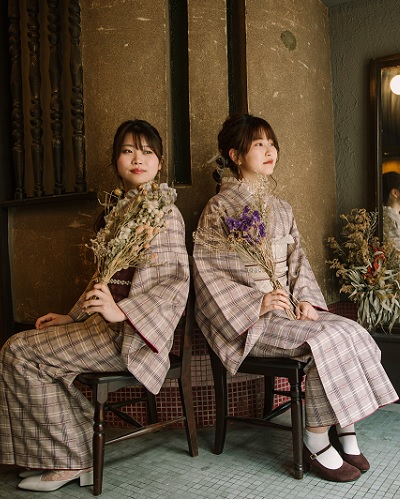 蕾絲裝飾搭配和服