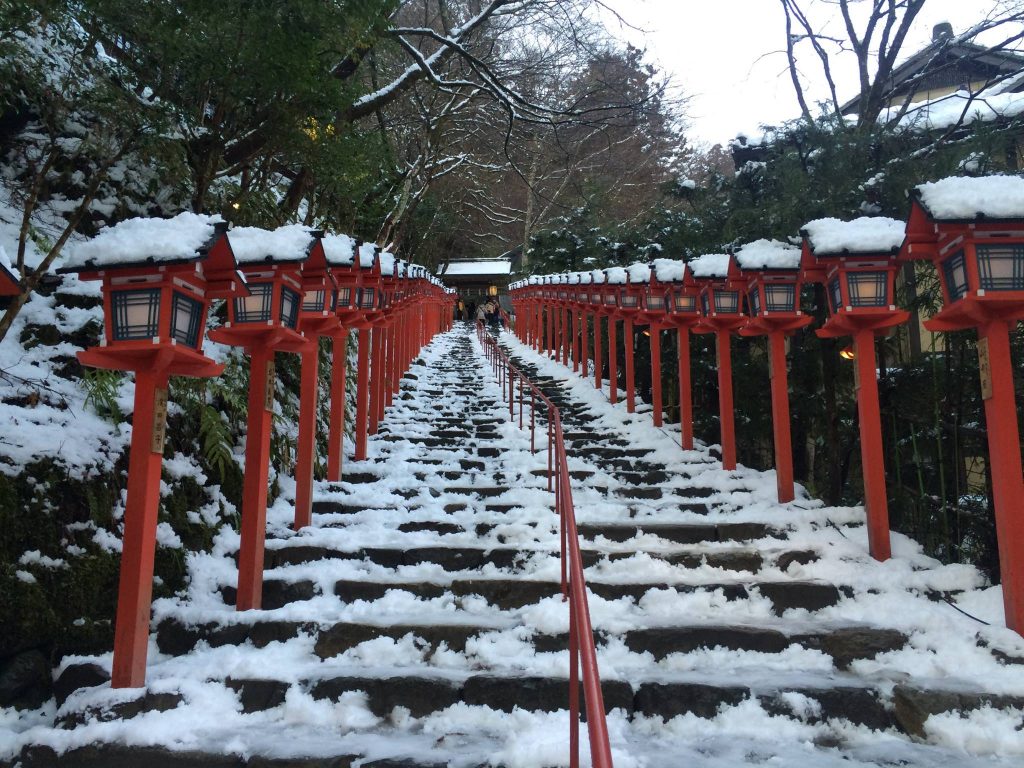 貴船神社雪廊燈 京都和服出租體驗夢館